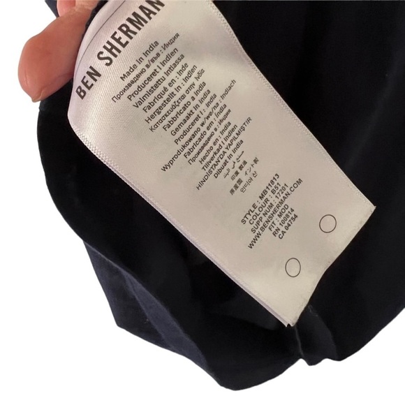 Men’s Ben Sherman Graphic T-shirt Tee Short Sleeved Size S Navy Blue Crew Neck - Picture 4 of 7